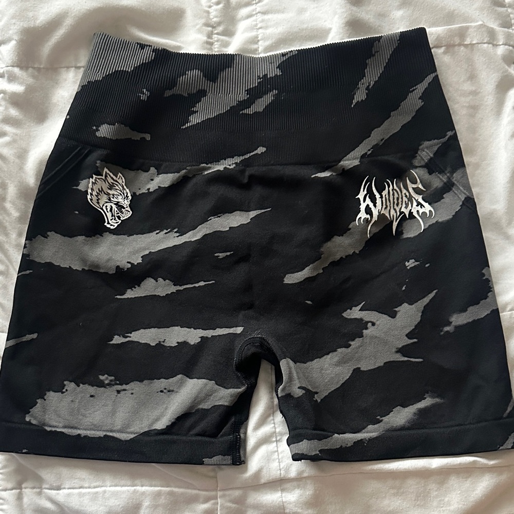 Black and Gray Women's Shorts - She